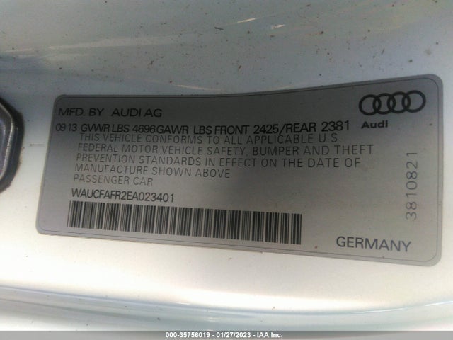 2014 Audi A5, VIN: WAUCFAFR2EA023401