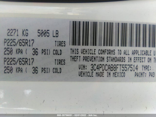 Dodge Journey American Value Pkg 2015 3C4PDCAB8FT557514 Image 9
