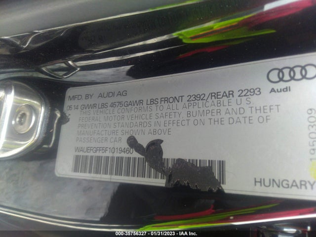 WAUEFGFF5F1019460 Audi A3 2.0t Premium Plus