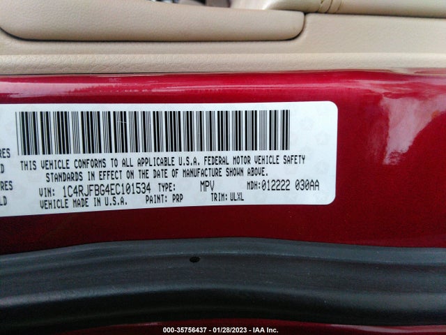 1C4RJFBG4EC101534 Jeep Grand Cherokee Limited