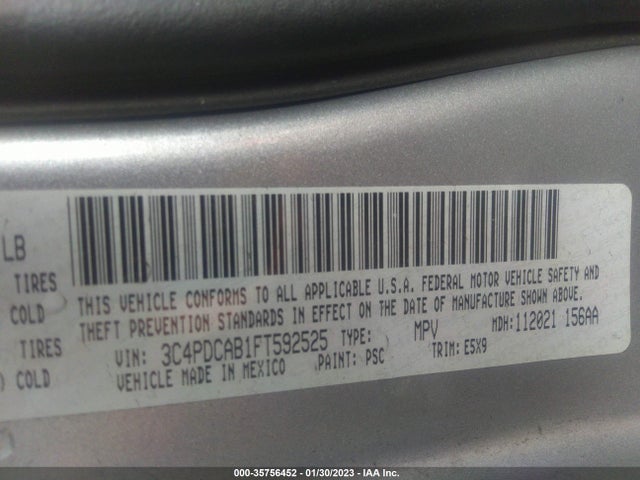 Dodge Journey American Value Pkg 2015 3C4PDCAB1FT592525 Image 9