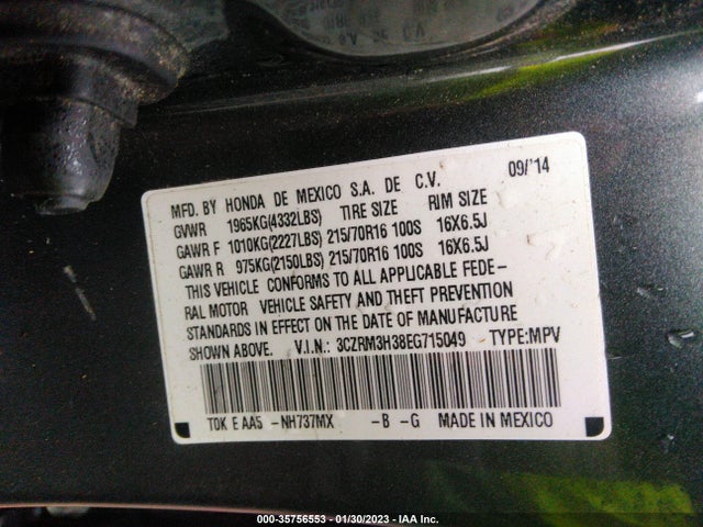 Honda CR-V LX 2014 3CZRM3H38EG715049 Image 9