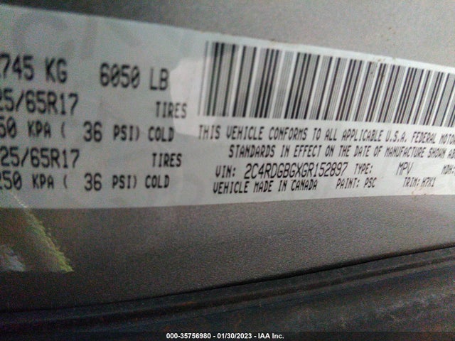 Dodge Grand Caravan Se 2016 2C4RDGBGXGR152897 Image 9