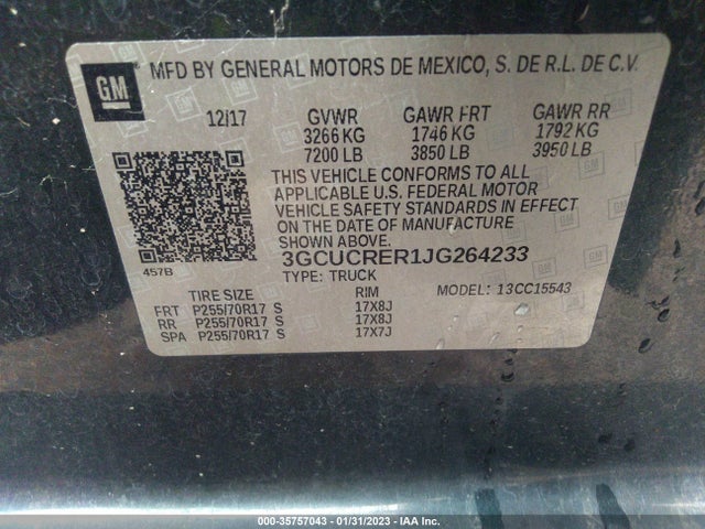 Chevrolet Silverado 1500 Lt 2018 3GCUCRER1JG264233 Image 11