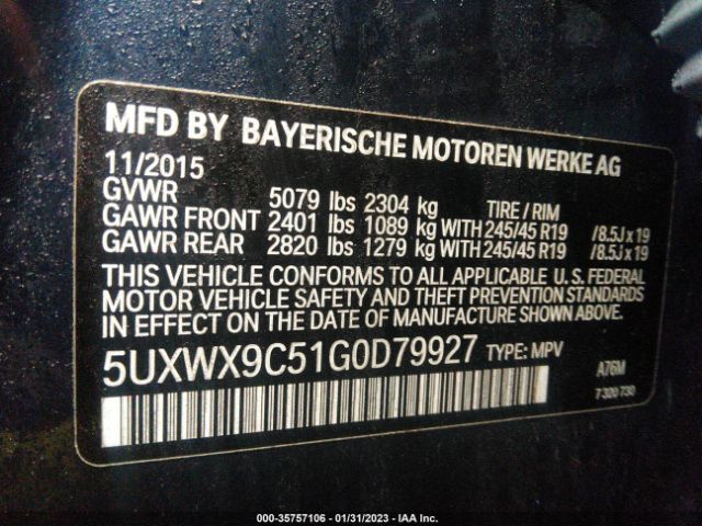 5UXWX9C51G0D79927 BMW X3 Xdrive28i