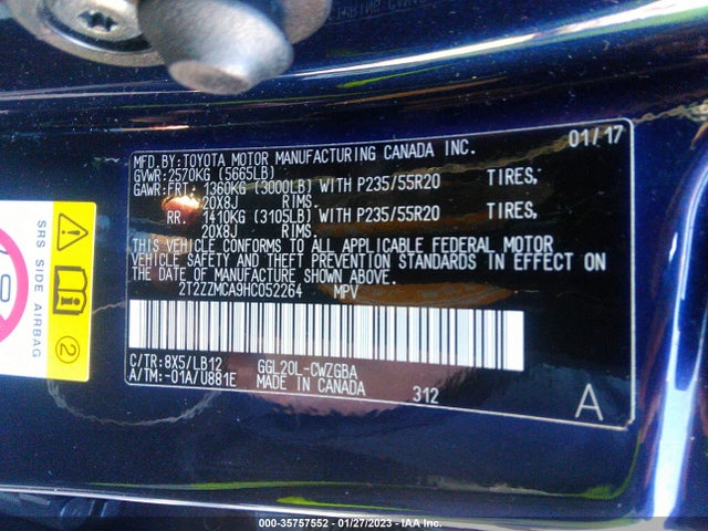 2T2ZZMCA9HC052264 Lexus Rx Rx 350