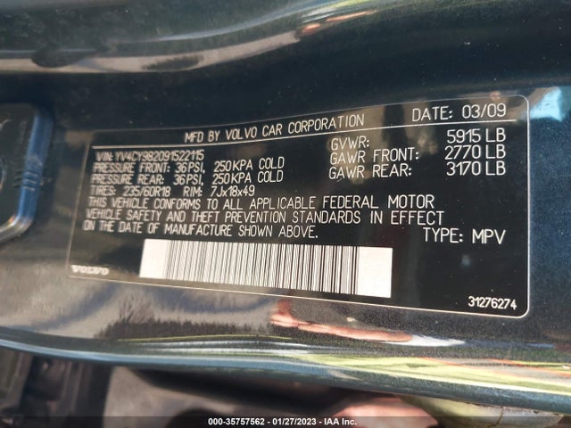 YV4CY982091522115 Volvo Xc90 I6