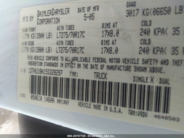 Dodge Ram 1500 Slt 2005 1D7HU18N15S328297 Image 9