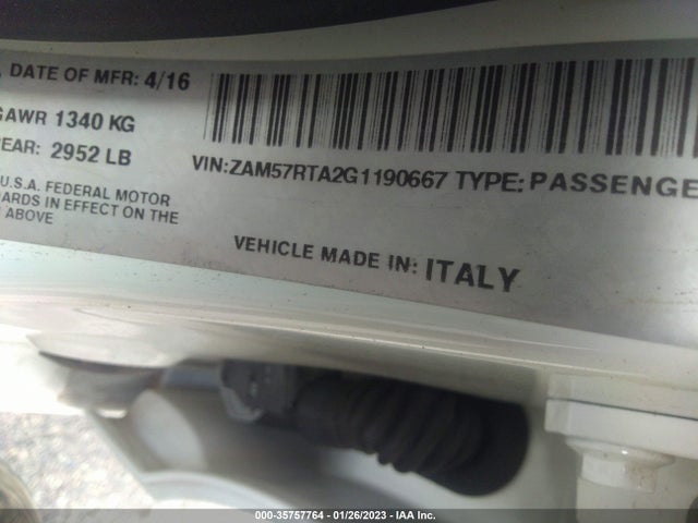 ZAM57RTA2G1190667 Maserati Ghibli S Q4
