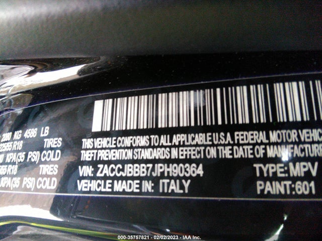 Jeep Renegade Altitude 2018 ZACCJBBB7JPH90364 Image 9