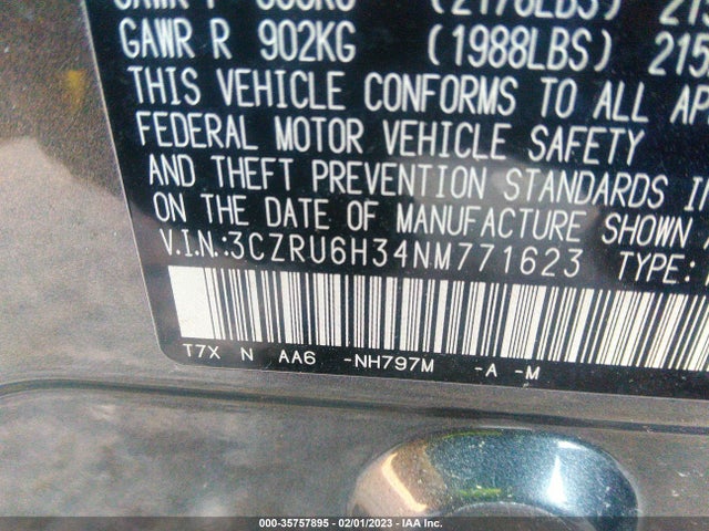 Honda HR-V LX 2022 3CZRU6H34NM771623 Image 11