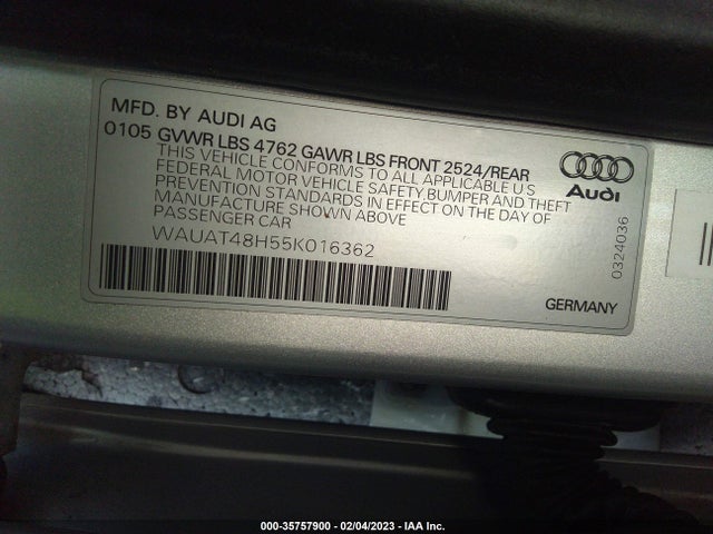 Audi A4 3.0l 2005 WAUAT48H55K016362 Image 10