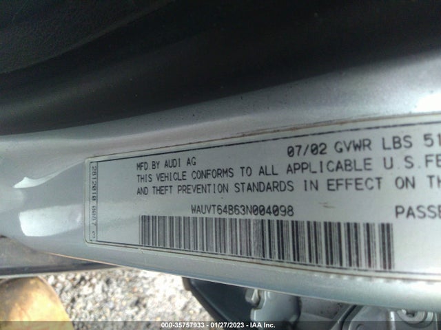 WAUVT64B63N004098 Audi A6 3.0l