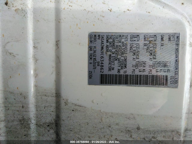 2015 Nissan Pathfinder, VIN: 5N1AR2MN2FC634862