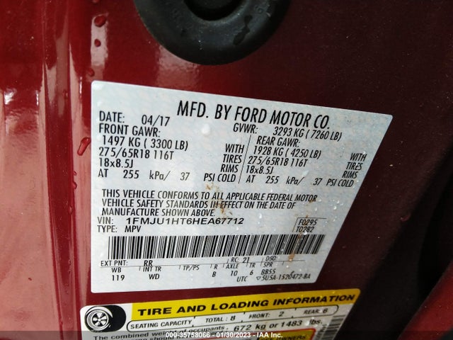 2017 Ford Expedition, VIN: 1FMJU1HT6HEA67712