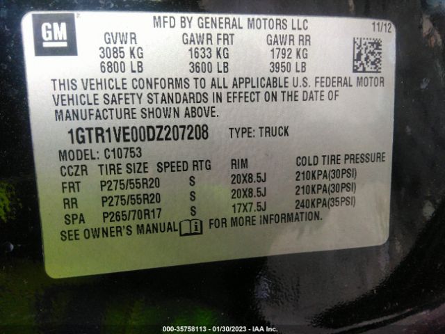 1GTR1VE00DZ207208 GMC Sierra 1500 Sle