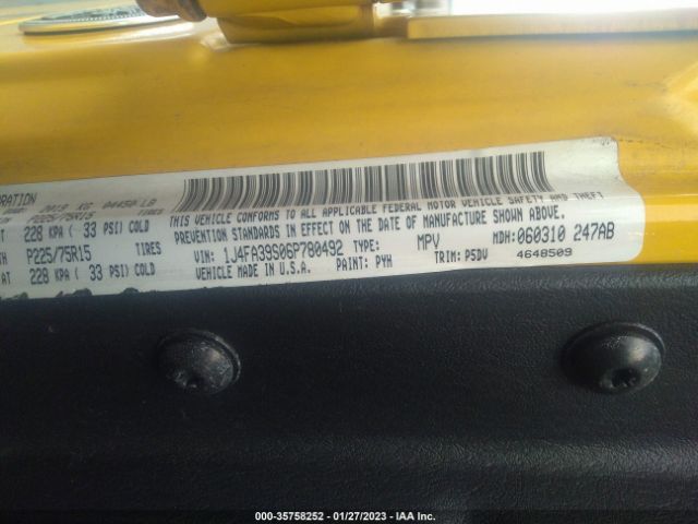 1J4FA39S06P780492 Jeep WRANGLER X