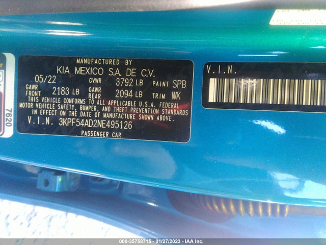 KIA Forte Gt-line 2022 3KPF54AD2NE495126 Image 11