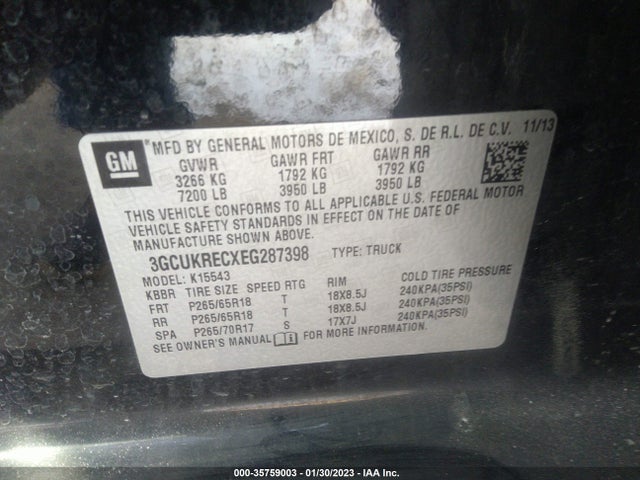 Chevrolet Silverado 1500 Lt 2014 3GCUKRECXEG287398 Image 10