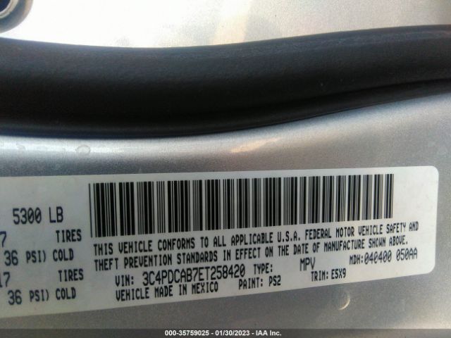 3C4PDCAB7ET258420 Dodge JOURNEY SE