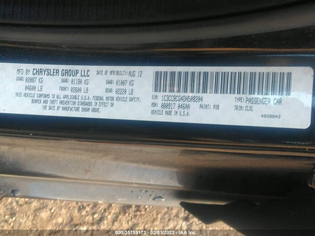 Chrysler 200 Limited 2013 1C3CCBCG4DN508204 Image 9