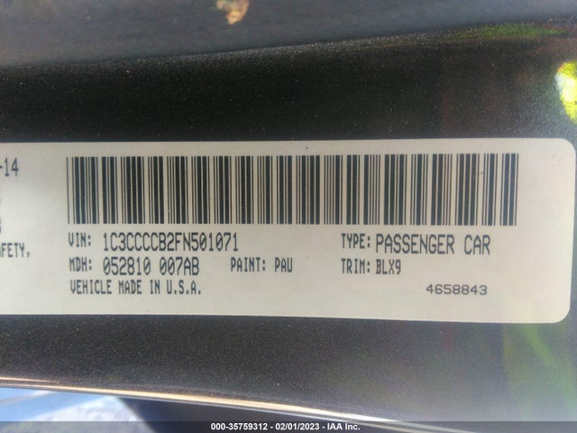 1C3CCCCB2FN501071 Chrysler 200 C