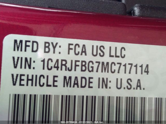 1C4RJFBG7MC717114 Jeep Grand Cherokee Limited