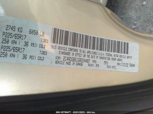 Dodge Grand Caravan Se 2016 2C4RDGBG1GR224487 Image 10