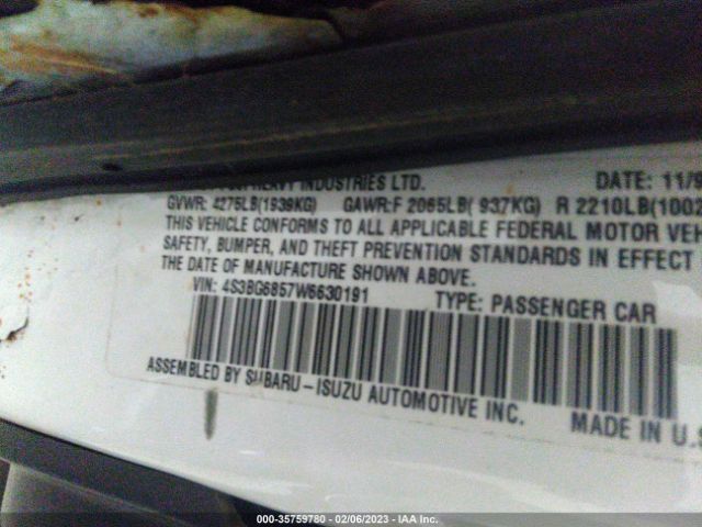 4S3BG6857W6630191 Subaru Legacy Wagon Outback