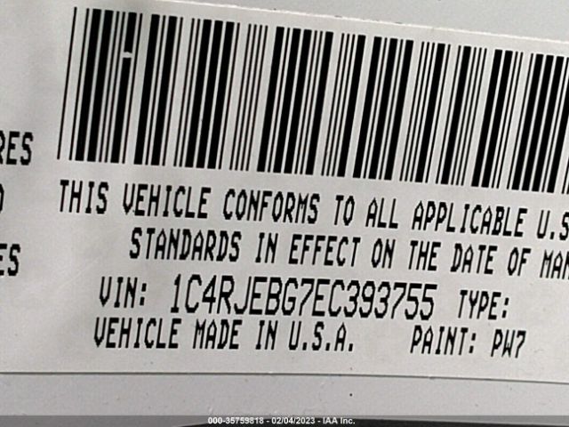 1C4RJEBG7EC393755 Jeep Grand Cherokee Limited