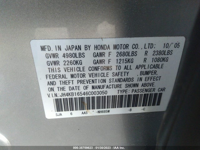 Acura RL 2006 JH4KB16546C003050 Image 10