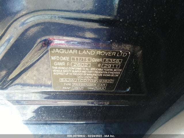 2016 Jaguar XJ, VIN: SAJWJ1CD7G8V93820