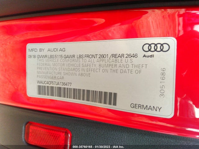 WAUC4CF57JA136477 Audi S5 SPORTBACK