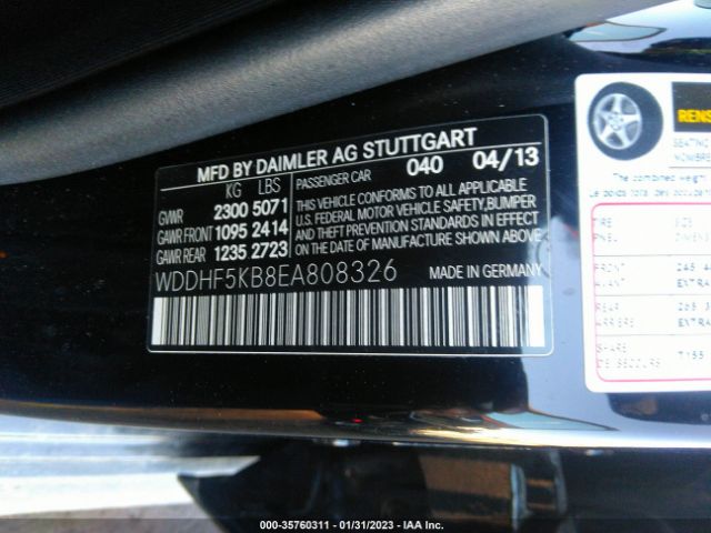 WDDHF5KB8EA808326 Mercedes-Benz E-class E 350