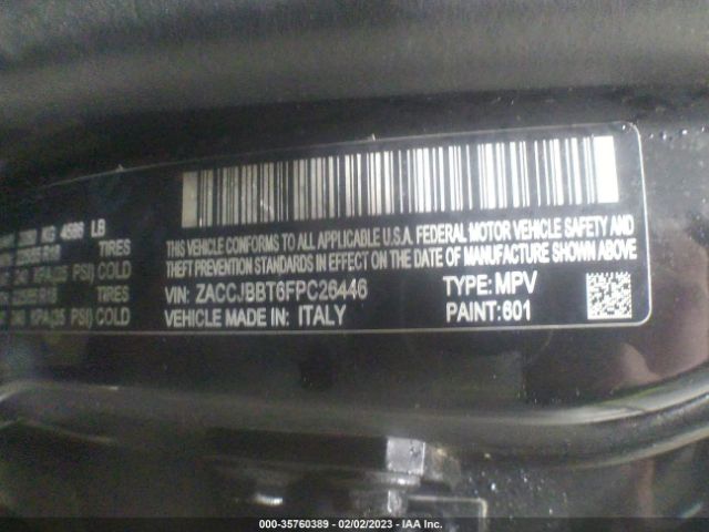 ZACCJBBT6FPC26446 Jeep Renegade Latitude