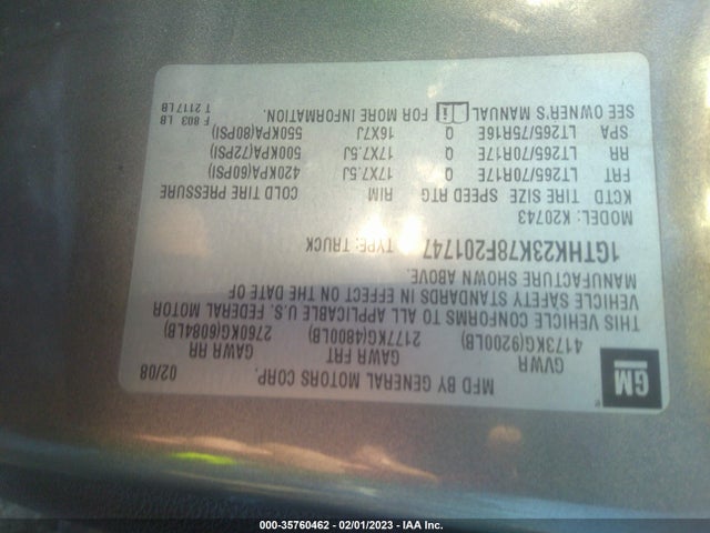 GMC Sierra 2500hd Sle1 2008 1GTHK23K78F201747 Image 11