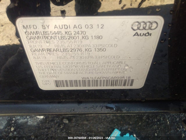 WA1LFAFP6CA099518 Audi Q5 2.0t Premium Plus