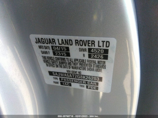 2016 Jaguar F-TYPE, VIN: SAJWA6AT2G8K26203