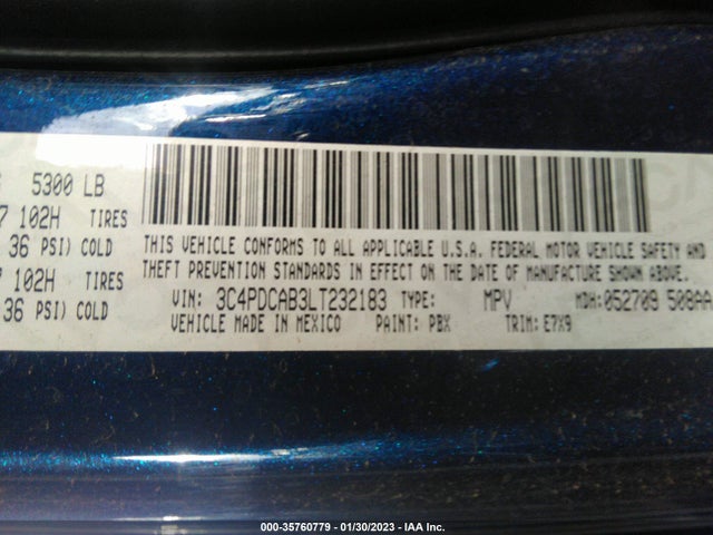Dodge Journey Se Value 2020 3C4PDCAB3LT232183 Image 9