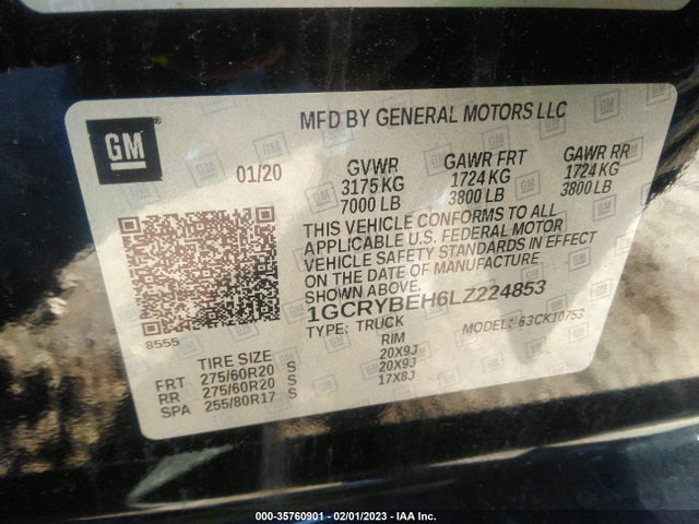 Chevrolet Silverado 1500 Custom 2020 1GCRYBEH6LZ224853 Image 9
