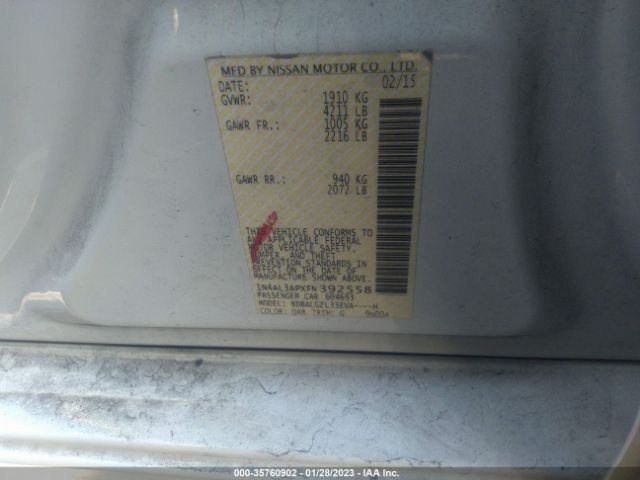 1N4AL3APXFN392558 Nissan Altima 2.5 S