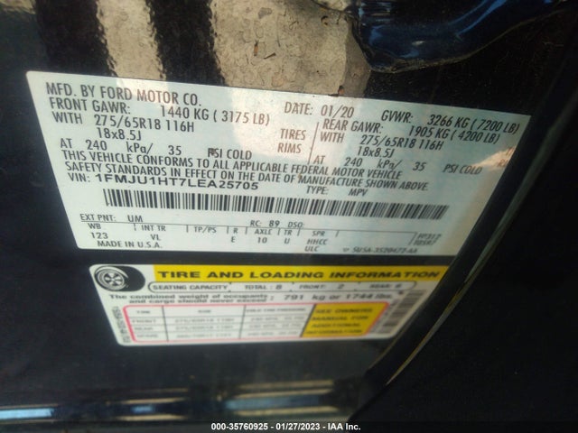 2020 Ford Expedition, VIN: 1FMJU1HT7LEA25705