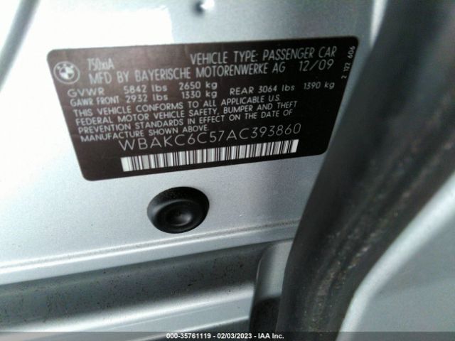 WBAKC6C57AC393860 BMW 7 Series