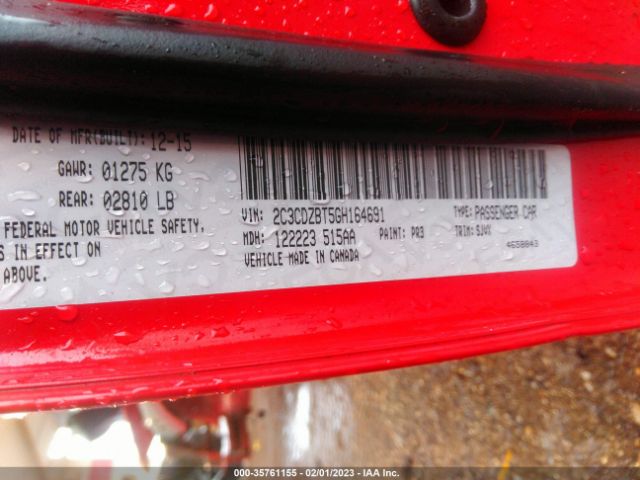2C3CDZBT5GH164691 Dodge Challenger R/t Plus Shaker