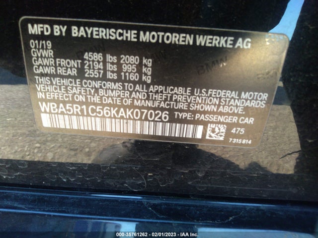 BMW 3 Series 330i 2019 WBA5R1C56KAK07026 Image 9
