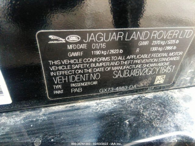 SAJBJ4BV2GCY16451 Jaguar Xf 35t Premium