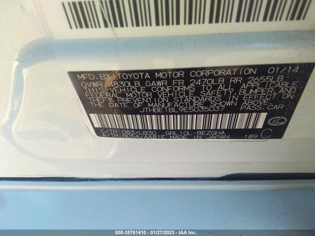 Lexus GS 350 2014 JTHBE1BL9E5035037 Image 10