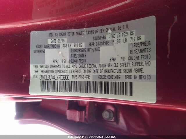 2020 Toyota Yaris, VIN: 3MYDLBJV4LY703966