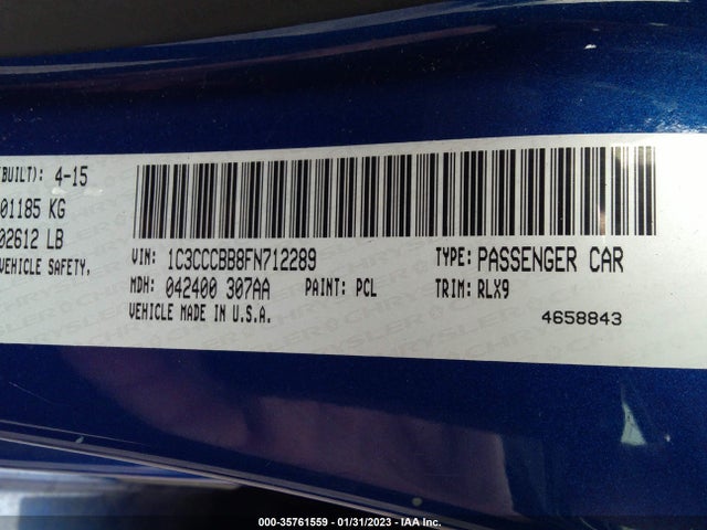 Chrysler 200 S 2015 1C3CCCBB8FN712289 Image 11