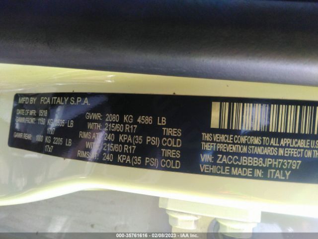 2018 JEEP RENEGADE ZACCJBBB8JPH73797 Photo 8